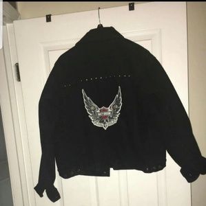 Womens Harley Davidson black denim jacket